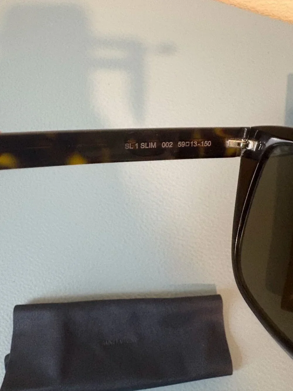 Saint Laurent SL 1 Slim 002 Sunglasses-Color: Havana/Grey, NWT and Case